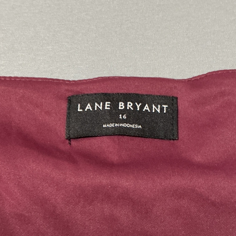 Lane Bryant Lace V-Neck Blouse in Deep Burgundy - Picture 2 of 5